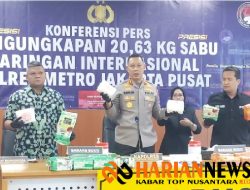 Polres Jakpus Bekuk Jaringan Internasional 20,63 Kg Sabu