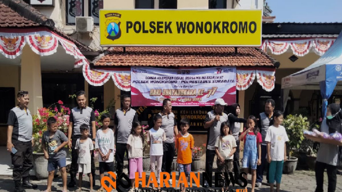 Polsek Wonokromo Usung Kearifan Lokal Sambut HUT Bhayangkara ke 77