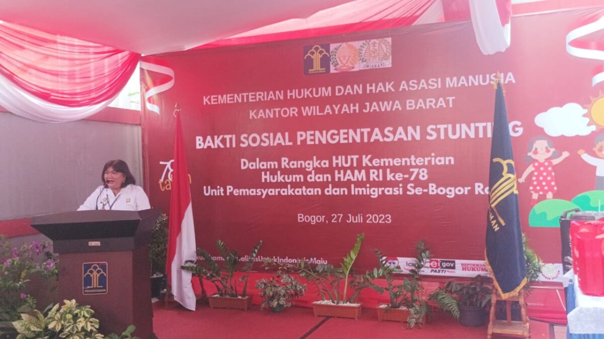 Peringati HUT RI 78 Kalapas Bogor Gelar Giat Baksos Atasi Stunting