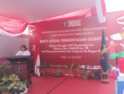 Peringati HUT RI 78 Kalapas Bogor Gelar Giat Baksos Atasi Stunting