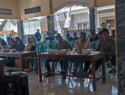 Sosialisasi Wawasan Kebangsaan Dengan Tema Cangkrukan Kebangsaan Di Aula Balai Desa Kebalankulon Kecamatan Sekaran