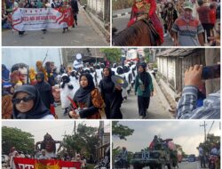 Pawai Karnaval Meriahkan HUT RI ke-78 di Desa Tritunggal Kecamatan Babat