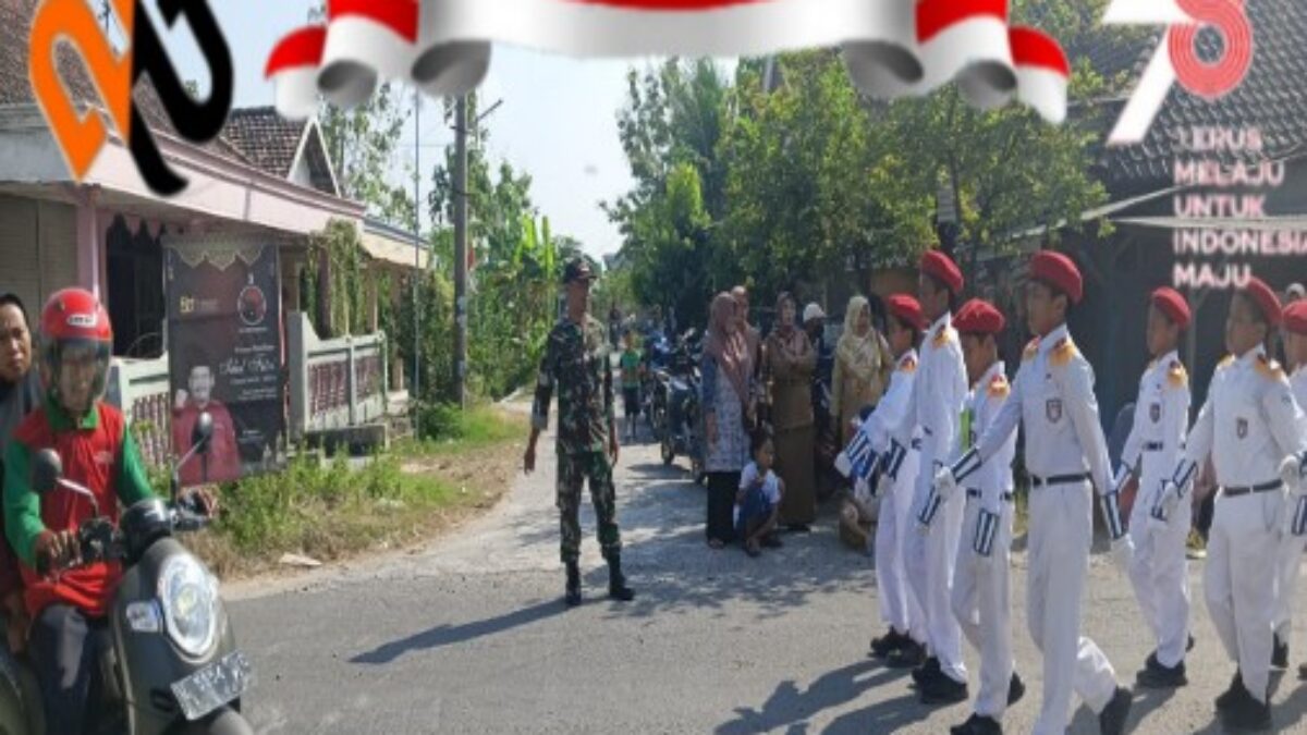 Pastikan Pengamanan Perlombaan Gerak Jalan Memperingati HUT RI ke-78 Ini yang di Lakukan Koramil 0812/04 Tikung