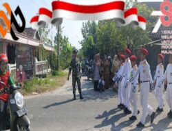 Pastikan Pengamanan Perlombaan Gerak Jalan Memperingati HUT RI ke-78 Ini yang di Lakukan Koramil 0812/04 Tikung
