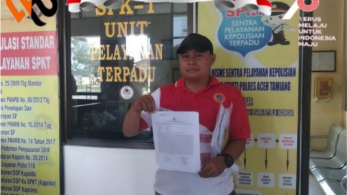 Diduga Melakukan Pemberitaan Bohong Di Publik Ketua LSM Laskar Anti Korupsi Melaporkan Ketua Komisi l Ke Polres Aceh Tamiang