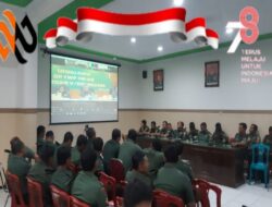 Kodim 0812/Lamongan Mengikuti Sosialisasi TWP Dari Kodam V Brawijaya Secara Daring