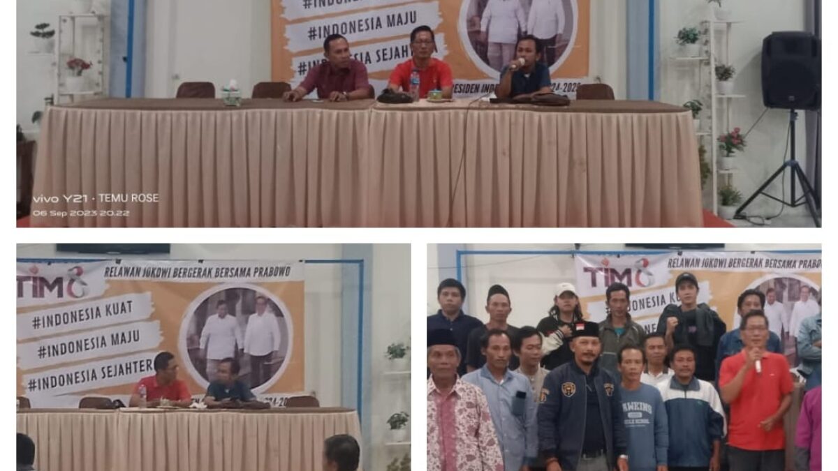 Tim 8 Lamongan Gelar Sosialisasi Bacapres Prabowo Subianto di Rafa Resto Dradah Kecamatan Kedungpring