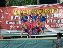 Tari Daerah Meramaikan Malam Resepsi HUT Kemerdekaan RI ke 78 di Dusun Bulu