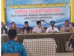 Pelantikan Serta Pengambilan Sumpah Jabatan Sekertaris Desa Kadungrembug