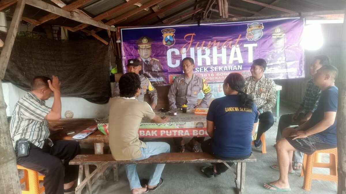 Jumat Curhat Polsek Sekaran di Warkop Esa Desa Bulutengger Kecamatan Sekaran