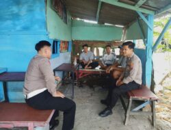 Giat Jumat Curhat Kapolsek Babat Beserta Anggota di Desa Plaosan Kecamatan Babat