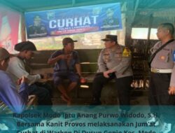 Jum’at Curhat Kapolsek Modo Iptu Anang Purwo Widodo SH Bersama Anggota di Warkop Dusun Gonjo Desa Mojorejo Kecamatan Modo