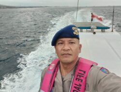 Laksanakan Patroli Rutin Ini Kata Bripka Nyoman Kepada Nelayan KM Kasih Setia XVI