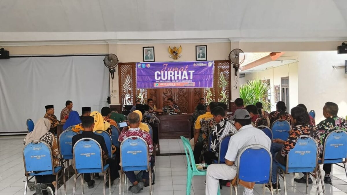 Kapolsek Sugio Sampaikan Himbauan Kamtibmas Di Gelaran Jumat Curhat