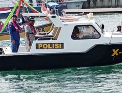 Komandan Kapal Patroli X 1055 Aipda Haerul Lakukan Pengamanan Petik Laut Kampung Mandar 2023