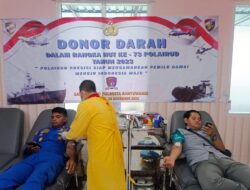 Dalam HUT Korpolairud Ke-73 Satpolairud Polresta Banyuwangi Melaksanakan Kegiatan Donor Darah