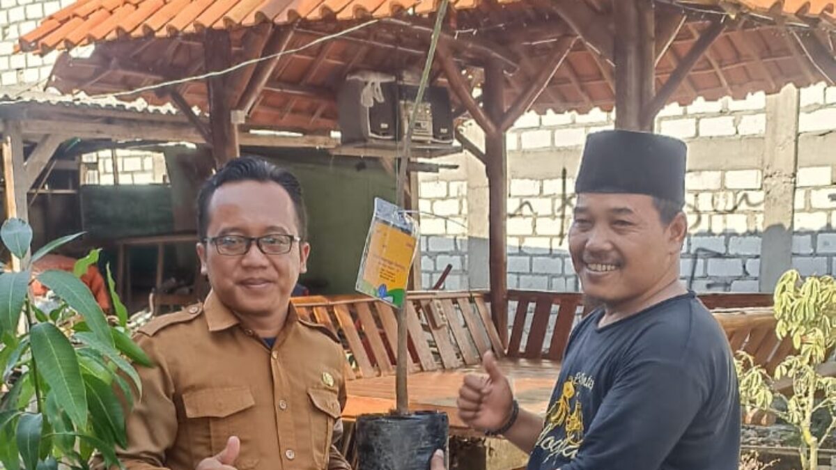 Bank Rakyat Indonesia (BRI) Cabang Babat 2 Serahkan 110 Bibit Mangga Serta Jambu Kristal Program BRI Menanam di Desa Keyongan Kecamatan Babat