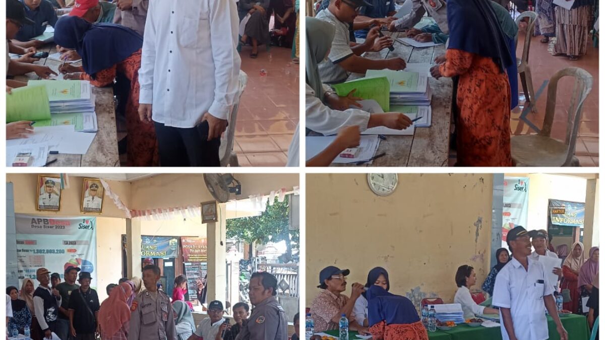 Pembagian Sertifikat Program Pendaftaran Tanah Sistematis Lengkap (PTSL) Desa Siser Kecamatan Laren Tahap Dua Sudah Rampung