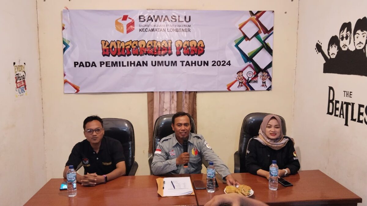 Konferensi Pers Panwaslu Kecamatan Lohbener Bekerjasama Dengan Awak Media Terkait Pengawasan Pemilu 2024