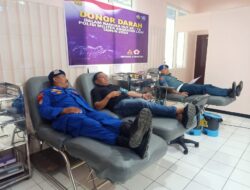 Satpolairud Polresta Banyuwangi Hadiri Kegiatan Donor Darah Dalam HUT Pomal Ke 78
