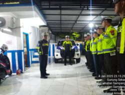 Antisipasi Terjadinya Balap Liar Di Malam Hari, Kepolisian Lantas Polres Sampang Siaga Di Titik Rawan