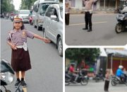 Polisi Sahabat Anak, Satlantas Polres Sampang Gelar Tertib Berlalu lintas Sejak Dini di Jalan Raya