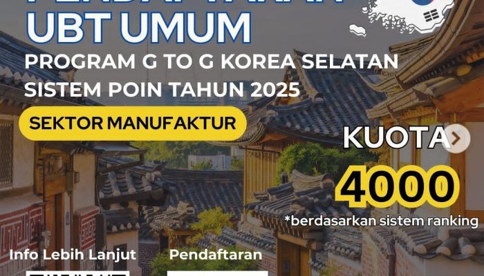 Kesempatan Emas! Pendaftaran G to G Korea 2025 Dibuka: Kuota 4.000 Pekerja Manufaktur